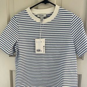 New with tags COS striped blue and white t shirt